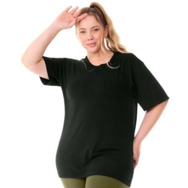 Imagem de Camiseta Fitness Plus Genderless Meia Manga Unissex Preta - Zee Rucci,