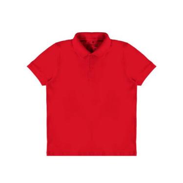 Imagem de Camiseta Polo Infantil Menino Malwee 1000111119, Vermelho, 4