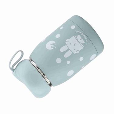 Imagem de Generic Caneca Térmica de Aço Inoxidável Com Design Elegante de Coelho, Copo Térmico para Piquenique de Viagem, Garrafa de água Portátil à Prova de Vazamento, 1 Peça (Azul)