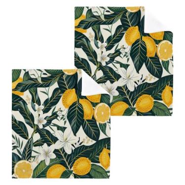 Imagem de xigua Toalhas de mão de algodão limoeiro, toalhas de banho multiusos e absorventes toalhas de rosto macias para a pele para banheiro, cozinha, hotel, academia, panos de lavagem, pacote com 6, 30 x 30