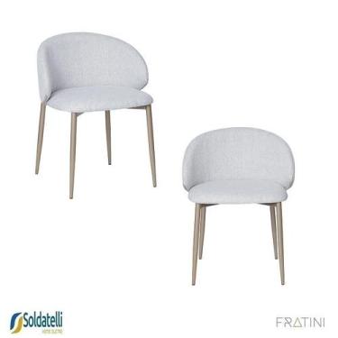 Imagem de Kit 2 Cadeiras Design Firenze Base Aço Amadeirado - Base Preta - Base 