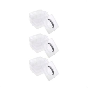 Imagem de Kit 3 Maleta Organizadora Multiuso Com 3 Andares e Divisórias Removíveis Organizador Empilhável Com 18 Divisórias Ajustá(Transparente)