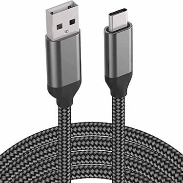 Imagem de Cabo carregador USB C de 3 metros, carregamento rápido, náilon, cabo de alimentação para LG Stylo 5 4 V50 V40 G8X G8S G8 G7 G6 ThinQ Q7, Moto Z4 Z3 G8 G7 One, Samsung Galaxy A10e A20 A50 A70 A80 A90,Note 10 9 S10e S10 S9 Plus