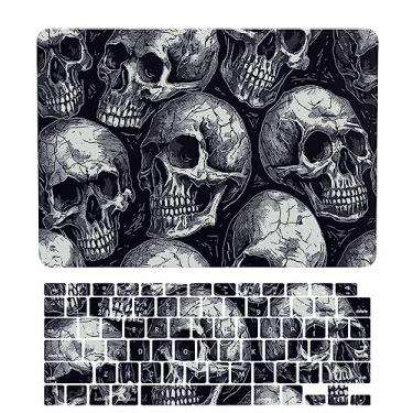 Imagem de Capa para laptop compatível com o novo MacBook Air de 13,6 polegadas M2 Chip modelo A2681 com tela de retina líquida e Touch ID lançado em 2022, capa rígida protetora e capa de teclado, esqueleto