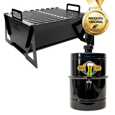 Imagem de Churrasqueira Portátil Reforçada Chopeira Manual 5,1L A Gelo - AFERMIX