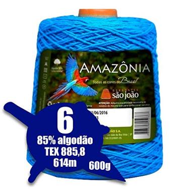 Imagem de Barbante Amazônia Nº 6 com 600g São João - Cor 02 Azul Turquesa