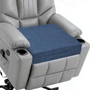 Imagem de FlyGulls Almofadas reclináveis para idosos 50 x 50 x 10 cm de espessura para cadeira reclinável com fundo antiderrapante e capa lavável almofadas quadradas de cadeira para sofá, poltrona, chão (1