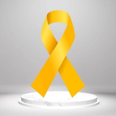 Imagem de Adesivo Decoração Laço Setembro Amarelo Prevenção Suicidio