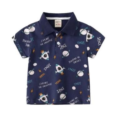 Imagem de Camisas Polo De Algodão Para Meninos, Roupas Casuais Para Crianças De 