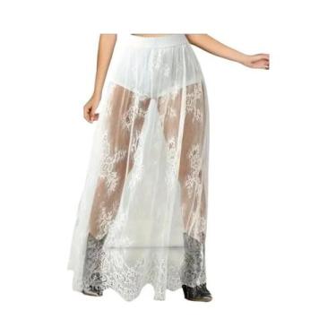 Imagem de Vestido Maxi De Renda Transparente Preto Para Mulheres, Elegante Para 