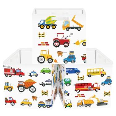 Imagem de Clastyle Conjunto organizador de cubo de armazenamento de carros para crianças, armário de roupas, cubo, caixa de armazenamento para berçário, caixa de brinquedos para meninas, meninos, cesta de