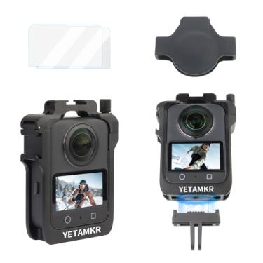 Imagem de Kit de proteção 5 em 1 capa de metal para acessórios DJI Osmo 360, gaiola de câmera de alumínio com suporte de expansão múltipla, moldura protetora com trava de segurança Osmo360 com tampa de lente