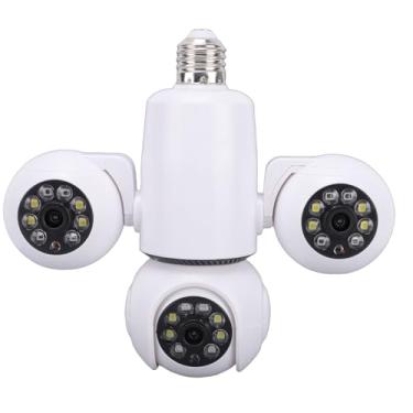 Imagem de Akozon Câmera de Segurança Com Lâmpada 6MP HD WiFi Sem Fio para Casa Inteligente Externa Interna Com Detecção de Movimento e Controle por Aplicativo