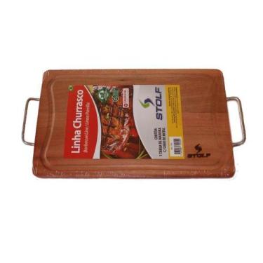 Imagem de Tábua de Madeira Stolf com cabo de metal 35x21- ref 704 - Dr cooler
