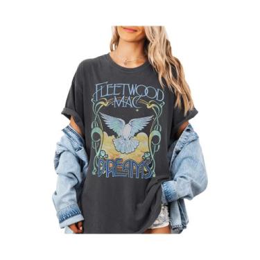Imagem de Camiseta Vintage Da Banda De Rock Fleetwood Mac, Camiseta Gráfica Retr