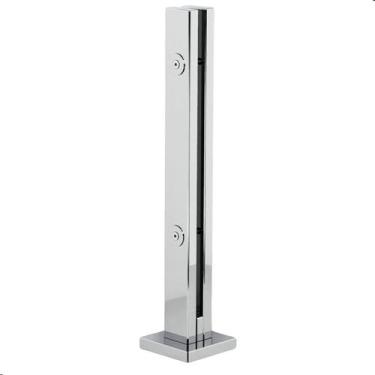 Imagem de Kit 5 Torre Guarda Corpo Coluna Pinça Inox 40cm Para Vidro - CromoShop