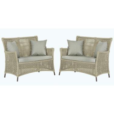 Imagem de 2 Sofás área Externa Igapó Alumínio Marrom Corda Náutica E3 Rami