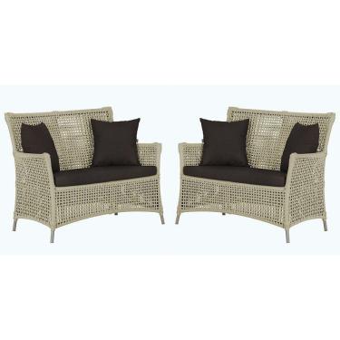 Imagem de 2 Sofás Área Externa Igapó Alumínio Fendi Corda Náutica E9 Rami