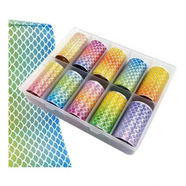 Imagem de Adesivos De Unhas Sereia Holográfico Decoração Gel Promoção