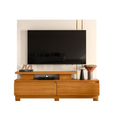 Imagem de Combo Home Com Pés + Painel Para Tv 60 Polegadas New Apolo - 7 Decor Cinamomo E Off White