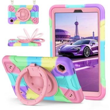 Imagem de DreamerX Capa infantil para Samsung Galaxy Tab A11 / Tab A9 de 8,7 polegadas 2025/2023 com alça, à prova de choque para meninas com suporte giratório 360 para tablet Galaxy Tab A11+ de 11 polegadas