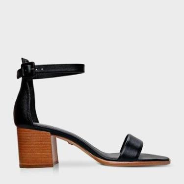 Imagem de Sandália Carrano Clássica Salto Bloco Médio Couro - 741001C-Feminino