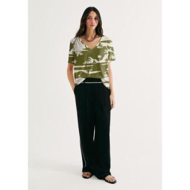 Imagem de Blusa Feminina Em Viscose Estampada - Verde XP - Hering Adulto, XP