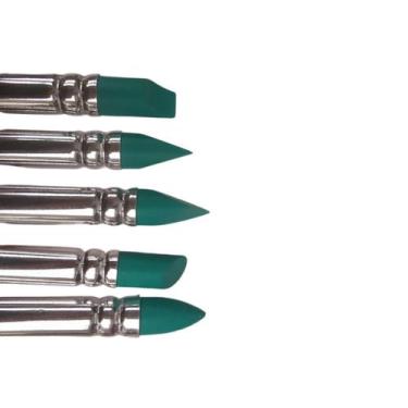 Imagem de Kit 5 Pincéis Modeladores Biscuit Massa Precisão Criativo - Condor