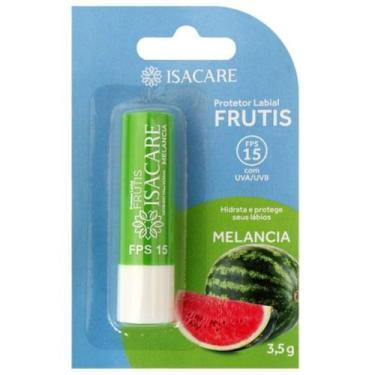 Imagem de Protetor Labial Melancia FPS 15 Com Cor Frutis Isacare 3,5g