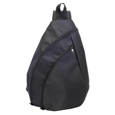 Imagem de Mochila transversal 2 divisoes em poliester preto ls mo4171