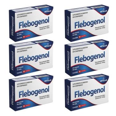 Imagem de Flebogenol Kit 6 Caixas com 30 Comprimidos Pinus Pinaster Aiton Extrat