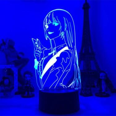 Imagem de Lámpara LED 3D de luz nocturna anime Yumeko Jabami USB 22x15x9 cm - Ma