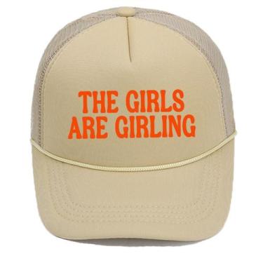 Imagem de Boné de beisebol Trucker Poliéster com estampa 'THE GIRLS ARE GIRLING'
