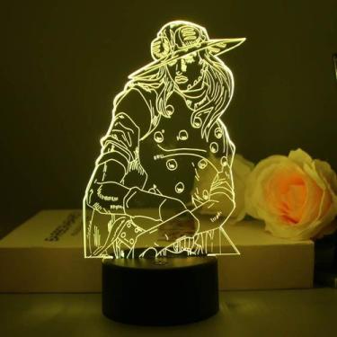 Imagem de Luz noturna LED 3D JoJos Bizarres Adventures Gyros Zeppelis - Yiweisai