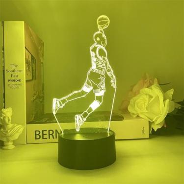 Imagem de Luz noturna LED 3D Michael Jordans Mudando a cor das bolas de basquete