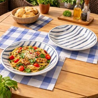 Imagem de Pratos Raso Jantar Donna Margaridas Oxford Jogo 8pçs De 24cm - Genéric