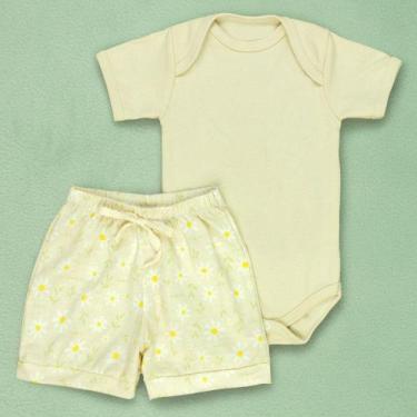 Imagem de Conjunto de Calor Body e Shorts Estampado para Bebê - Era Uma Vez, Flo