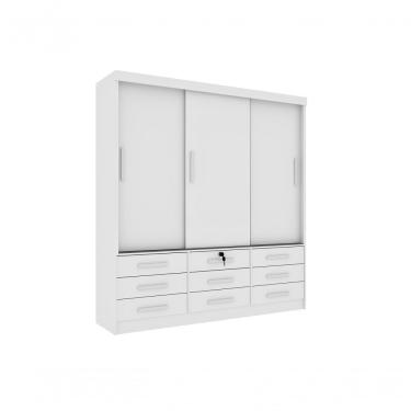Imagem de Guarda Roupa Casal Chicago 3 Portas 9 Gavetas S-espelho Tcil