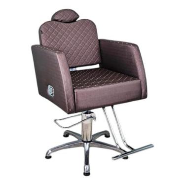 Imagem de Cadeira Nexus Reclinável Hidráulica Para Salão De Beleza Cor Marrom Nu