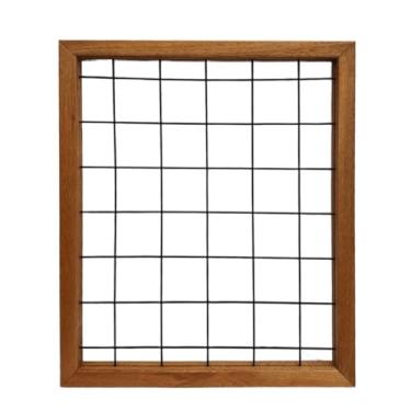 Imagem de Treliça Grade de Metal e Madeira 50x60 Jardim Vertical