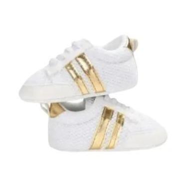 Imagem de Tênis Meckior Multicoloridos Para Bebês Com Sola Macia Em Couro PU, Ca