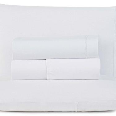 Imagem de Jogo De Cama Top Line Casal Queen 4 Peças 180 Fios 100% Poliéster - Branco