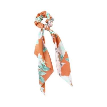 Imagem de Laço De Cabelo Com Estampa Floral Em Cetim, Acessórios Para Mulheres E