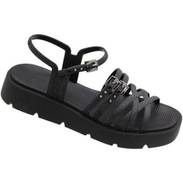Imagem de Sandália Zaxy Sparkle Plataforma Baixa Feminina-Feminino