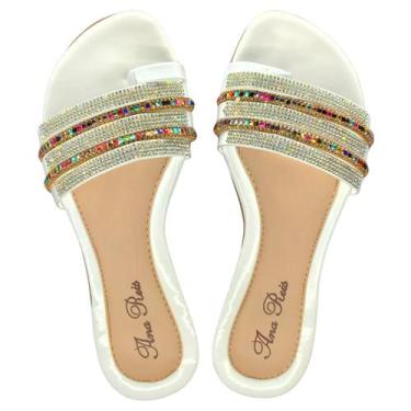 Imagem de Sandália Feminina Rasteirinha Brilho pedra de Slide 0510 - Doce Vinha,