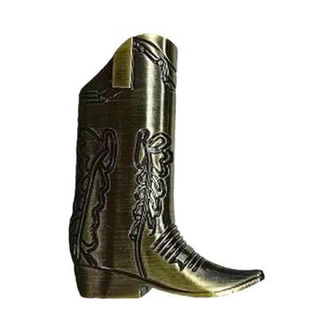 Imagem de Capa Decorativa Retrô De Metal Para Isqueiro BIC Mini J5 Com Tema Bota