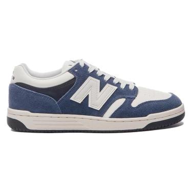 Imagem de Tênis New Balance 480 Low Marinho e Bege Unissex-Unissex