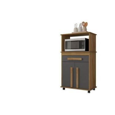 Imagem de Armário Multiuso Toronto Cinamomo com Grafite  RV Móveis