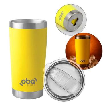Imagem de Copo Térmico Inox 591ml Oba Térmic com Tampa e Abridor - Nilo-imports