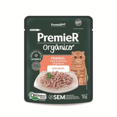 Imagem de Ração Úmida Premier Orgânico Para Gatos Adultos Frango 70G